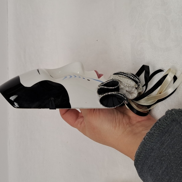 Vintage 1980’s handpainted harlequin ceramic mask wall hanging - Picture 5 of 6